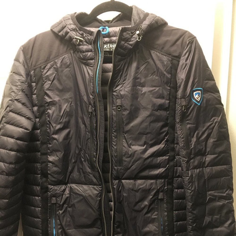 Kuhl Mens Spyfire Down Jacket, Navy blue, size M